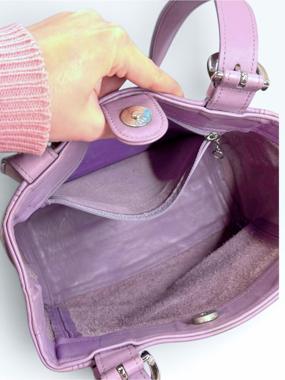 🦄 Vintage Coach Waverly Soho Buckle Bag 4157 — Lavender/Lilac/Purple - Picture 7 of 12